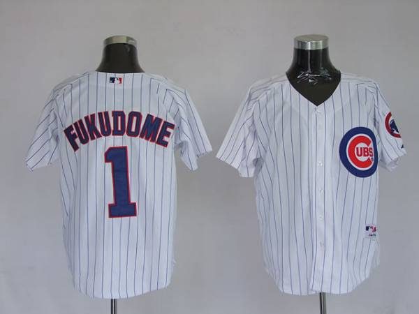 NEW Vintage Chicago Cubs #1 Kosuke Fukudome MLB Baseball Jersey Stitched NWT