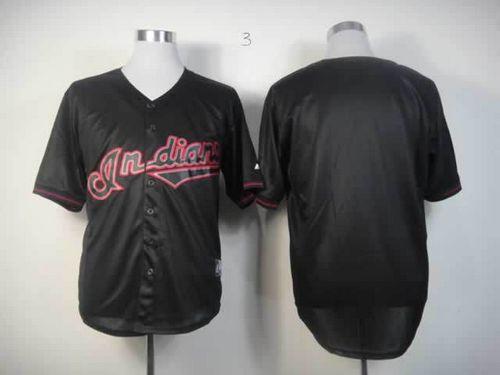 Indians Blank Black Fashion Stitched MLB Jersey | MLB Jersey Outlet ...