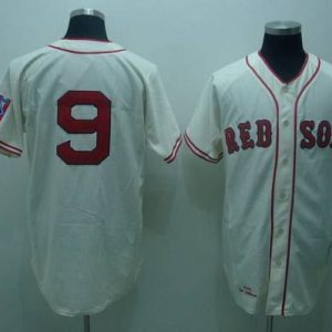 Men's Mitchell and Ness Boston Red Sox #6 Johnny Pesky Authentic Cream  Throwback MLB Jersey
