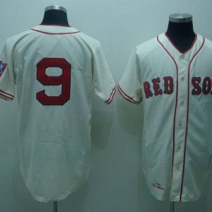 Men's Mitchell and Ness Boston Red Sox #6 Johnny Pesky Authentic Cream Throwback  MLB Jersey