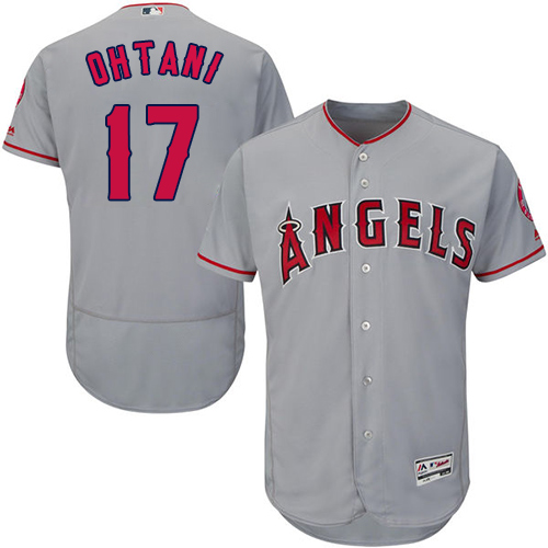 Shohei Ohtani California Angels Men's Cooperstown Grey Road Jersey w/  Team Patch
