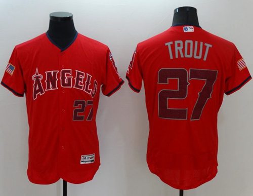 mike trout red jersey