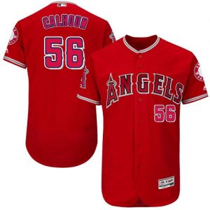 Angels #56 Kole Calhoun Red Cool Base Stitched Youth Baseball