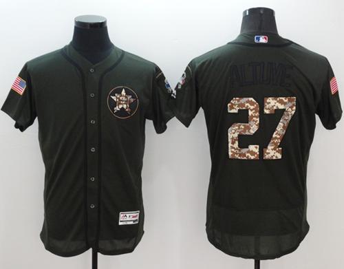 Men's Houston Astros #27 Jose Altuve Green Salute to Service Cool Base  Stitched MLB Jersey on sale,for Cheap,wholesale from China