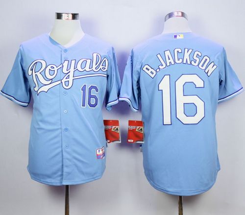 Kansas City Royals #16 Bo Jackson Light Blue Jersey on sale,for  Cheap,wholesale from China
