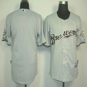 MLB Brewers Blank Yellow Cerveceros Cool Base Men Jersey