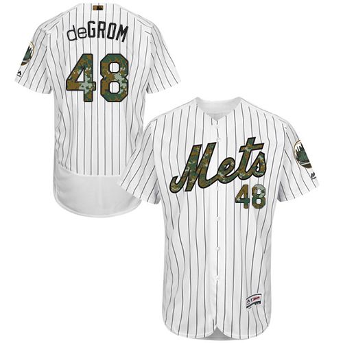 Jacob deGrom #48 - Game Used Road Grey Memorial Day Jersey and Hat