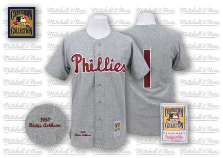 MITCHELL & NESS MLB 1950 PHILADELPHIA PHILLIES RICHIE ASHBURN AUTH JERSEY  60 4XL