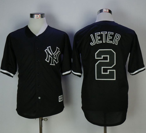 New York Yankees #2 Derek Jeter Name Gray Jersey on sale,for Cheap,wholesale  from China