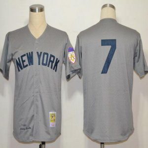 New York Yankees #3 Babe Ruth 1932 Gray Wool Throwback Jersey on sale,for  Cheap,wholesale from China