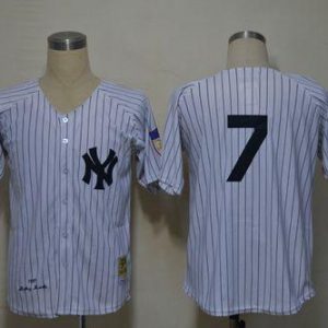 New York Yankees #7 Mickey Mantle 1951 White Throwback Jersey on sale,for  Cheap,wholesale from China