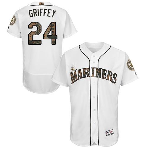 Men's Seattle Mariners #24 Ken Griffey Jr. Name Retired Cream 2016 Flexbase  Majestic Baseball Jersey on sale,for Cheap,wholesale from China