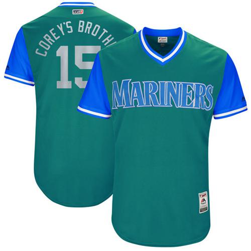 Seattle Mariners #15 Kyle Seager Green Salute to Service Stitched