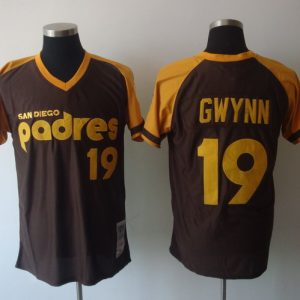 San Diego Padres #19 Tony Gwynn 1984 Brown Jersey on sale,for  Cheap,wholesale from China