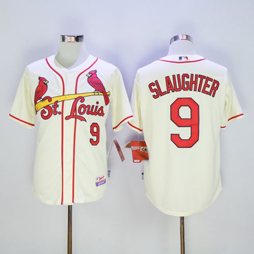 Men's St. Louis Cardinals #9 Enos Slaughter Retired White Pullover 2016  Flexbase Majestic Baseball Jersey on sale,for Cheap,wholesale from China