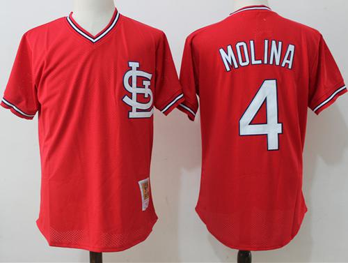 Men's St. Louis Cardinals #4 Yadier Molina Green Salute to Service