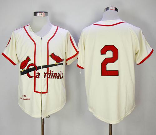 Enos Slaughter St. Louis Cardinals Mitchell & Ness 1946 Throwback Player  Jersey - Cream