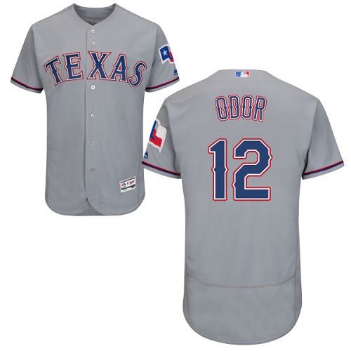 Texas Rangers Rougned Odor Official Grey Authentic Men's Majestic Flexbase  Collection MLB MLB Jersey