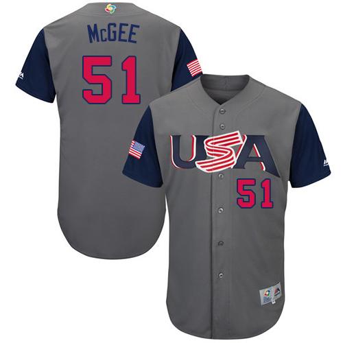 Team USA #51 Jake McGee White 2017 World MLB Classic Authentic