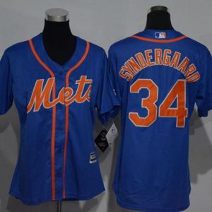 Men's New York Mets #34 Noah Syndergaard Replica White Alternate Cool Base  Baseball Jersey